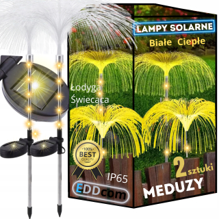 Eddcom vstavaná solárna lampa biela 80 cm 2 ks.